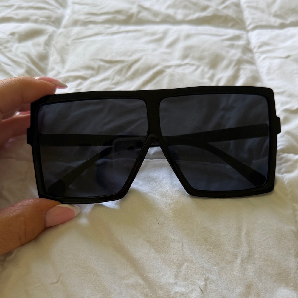 Oversized Square Black Sunglasses